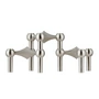 Stoff Nagel - Kaarsenhouder, geborsteld chroom (set van 3)
