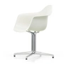 Vitra - Eames Plastic Armchair DAL RE, gepolijst / katoen wit (viltglijders basic donker)
