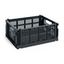 HAY - Colour Crate Mand M, 34,5 x 26,5 cm, houtskool, recycled