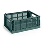 HAY - Colour Crate Mand M, 34,5 x 26,5 cm, donkergroen, recycled
