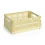 HAY - Colour Crate Mand M, 34,5 x 26,5 cm, lichtgeel, recycled