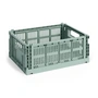 HAY - Colour Crate Mand M, 34,5 x 26,5 cm, saliegroen, recycled
