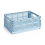 HAY - Colour Crate Mand M, 34,5 x 26,5 cm, zachtblauw, recycled