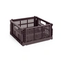 HAY - Colour Crate Vierkante M mand, 29,5 x 29,5 cm, bordeaux, gerecycled