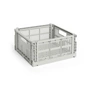 HAY - Colour Crate Vierkante M mand, 29,5 x 29,5 cm, grijs, gerecycled