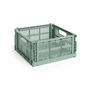 HAY - Colour Crate Vierkante M mand, 29,5 x 29,5 cm, saliegroen, gerecycled