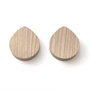 side by side - OI Wandhaak L, 9,5 x 8,3 cm, essen natuur (set van 2)