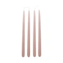 Broste Copenhagen - Smooth Kaars, h 38 cm, mauve-roze (set van 4)