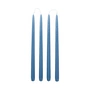 Broste Copenhagen - Smooth Kaars, H 38 cm, stoffig blauw (set van 4)