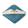 LIEWOOD - Albert Baby handdoek met kap, pinguïn, oceanview mix