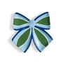 & klevering - Ribbon Sierschaal, 22 x 22 cm, blauw/groen