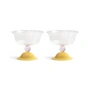 & klevering - Tulip Coupe glas, 300 ml, karamel (set van 2)