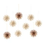 Bloomingville - Star kerstornament, Ø 10 cm, naturel (set van 9)