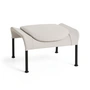 HAY - O2 Ottoman, zwart / lichtgrijs (lift) (viltglijders)
