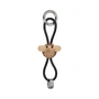 Kay Bojesen - Monkey sleutelhanger, geolied teak / geolied limba / zilver / zwart leer