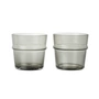 Ferm Living - Boya drinkglas, laag, 30 cl, rookgrijs (set van 2)
