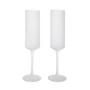 Ferm Living - Ripple Champagneglas, mat (set van 2)