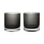 Ferm Living - Ripple drinkglas, gerookt grijs (set van 2)