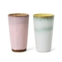 HKliving - 70's Latte macchiato mok, 280 ml, fresco (set van 2)