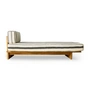 HKliving - Teak Outdoor Daybed, krijtstreep
