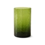 HKliving - Tube Drinkglas, H 12 cm / 400 ml, olijfgroen