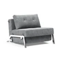 Innovation Living - Cubed 90 Fauteuil, chroom / lichtgrijs (565 Twist Granite )