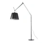 Artemide - Tolomeo Mega vloerlamp met dimmer, satijnen kap, Ø 36 cm, zwart