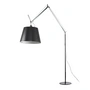 Artemide - Tolomeo Mega vloerlamp met dimmer, satijnen kap, Ø 42 cm, zwart