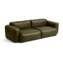 HAY - Mags Soft Sofa 2,5 zits met lage armleuning, combinatie 1, forest (zeis) / naden: beige (viltglijders)