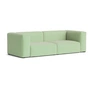 HAY - Mags Soft Sofa 2,5 zits, combinatie 1, groen-wit (Tartaglia 989) / naden: beige (viltglijders)