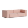 HAY - Mags Soft Sofa 2,5 zits, combinatie 1, rood-wit (Tartaglia 861) / naden: beige (viltglijders)