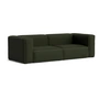 HAY - Mags Soft Sofa 2,5 zits, combinatie 1, donkergroen (Maglia) / naden: beige (viltglijders)