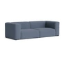 HAY - Mags Soft Sofa 2,5 zits, combinatie 1, blauw ( Linara 198) / naden: beige (viltglijders)