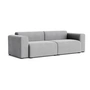 HAY - Mags Sofa 2,5 zits met lage armleuning, combinatie 1, lichtgrijs ( Hallingdal 130) (viltglijders)