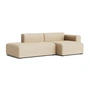 HAY - Mags Sofa 2,5 zits met lage armleuning rechts, combinatie 3, beige ( Hallingdal 220) (viltglijders)