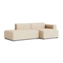 HAY - Mags Sofa 2,5 zits met lage armleuning rechts, combinatie 3, beige ( Bolgheri LGG60) (viltglijders)