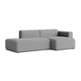 HAY - Mags Sofa 2,5 zits met lage armleuning rechts, combinatie 3, grijs ( Steelcut Trio 133) (viltglijders)