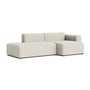 HAY - Mags Sofa 2,5 zits met lage armleuning rechts, combinatie 3, crème ( Linara 440) (viltglijders)