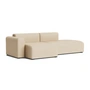 HAY - Mags Sofa 2,5 zits met lage armleuning links, combinatie 3, beige ( Hallingdal 220) (viltglijders)
