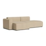HAY - Mags Sofa 2,5 zits met lage armleuning links, combinatie 3, zand ( Turf ) (viltglijders)