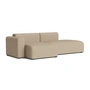 HAY - Mags Sofa 2,5 zits met lage armleuning links, combinatie 3, warm grijs (Maglia) (viltglijders)