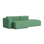 HAY - Mags Sofa 2,5 zits met lage armleuning links, combinatie 3, groen ( Steelcut 3 932) (viltglijders)