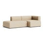 HAY - Mags Sofa 2,5 zits, combinatie 3, armleuning rechts / beige ( Hallingdal 220) (viltglijders)