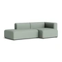 HAY - Mags Sofa 2,5 zits, combinatie 3, armsteun rechts / lichtgroen ( Metaphor 023) (viltglijders)