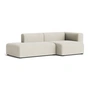 HAY - Mags Sofa 2,5 zits, combinatie 3, armleuning rechts / crème ( Linara 440) (viltglijders)