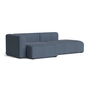 HAY - Mags Sofa 2,5 zits, combinatie 3, armleuning links / blue grey ( Turf ) (viltglijders)