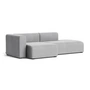 HAY - Mags Sofa 2,5 zits, combinatie 3, armleuning links / lichtgrijs ( Hallingdal 130) (viltglijders)