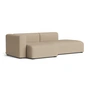 HAY - Mags Sofa 2,5 zits, combinatie 3, armleuning links / warm grijs (Maglia) (viltglijders)