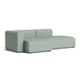 HAY - Mags Sofa 2,5 zits, combinatie 3, armleuning links / lichtgroen ( Metaphor 023) (viltglijders)