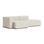 HAY - Mags Sofa 2,5 zits, combinatie 3, armleuning links / crème ( Linara 440) (viltglijders)